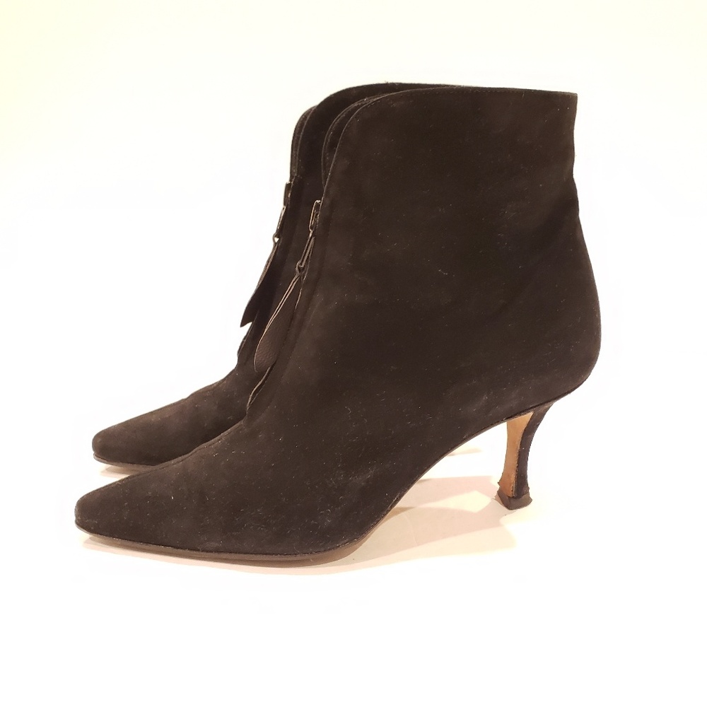 Manolo Blahnik black suede heels size 36